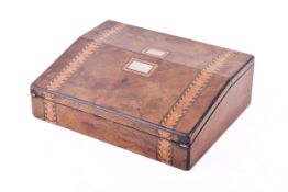 A 19th century inlaid writing slope.