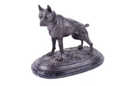 After Pierre-Jules Mêne, a bronze model of a French Bulldog.