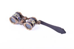 An unusual pair of late 19th century French opera glasses.