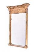 A 19th century gilt wood pier mirror.