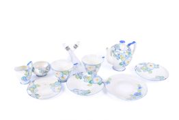 A circa 1930s Royal Doulton Plaza tea set for two.