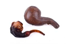 A novelty meerschaum smoker's pipe.