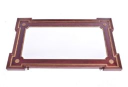 A 19th century mahogany overmantel or wall mirror.