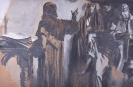 Han Van Meegeren (1889-1947) - mixed media picture, 71cm x 48cm, framed and glazed,
