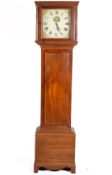 A mahogany longcase 30 hour clock.