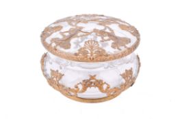 A brass mounted Empire style, lidded candy box.
