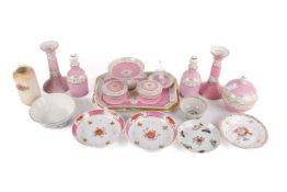 A collection of assorted mostly Victorian porcelain.
