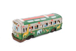 A mid-century Japanese tin plate friction toy bus 'Infants Bus, I.B. 305'.