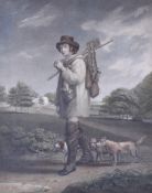 Simon De Koster (1767-1831) - The Warrener, 19th century hand coloured engraving. Engraved by W.