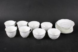 Coalport Countryware matched set of eight cups and saucers.