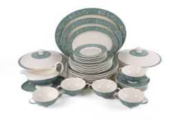 Royal Doulton Blue-Green pattern service.