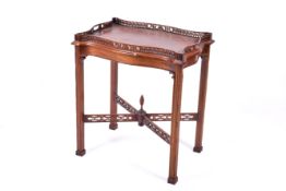 A 20th century Chippendale style tea table.