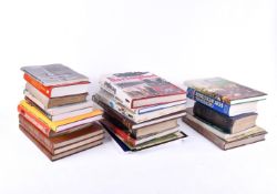 A collection of assorted books related to military history