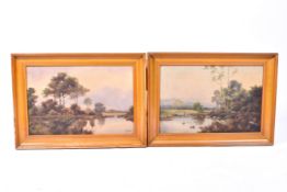 Jack M Ducker (British, early 20th century), two oils on canvas, landscapes scenes.
