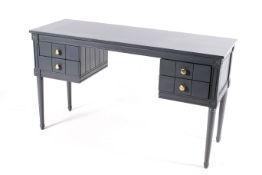 A modern made 'Bourbon' dark grey vintage style desk.