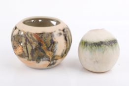 Two 20th Century signed pottery items.