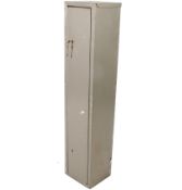 Metal gun cabinet, keys present.