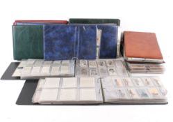 Ten albums of assorted tobacco advertising cigarette trading cards.