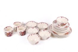 Mason's Fruit Basket Ironstone tea service mostly for six. Including cups, saucers and plates, etc.