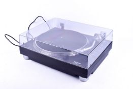 A Lenco L-3809 direct drive turntable.