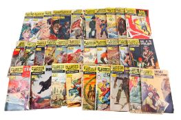 A collection of vintage 'Classics Illustrated' comics. Including No.