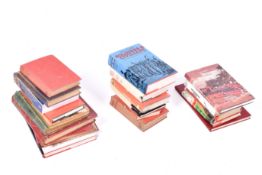 A collection of assorted books related to military history
