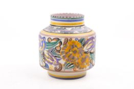 A Carter, Stabler & Adams Poole Pottery vase, circa 1930s. Shape 960. In EJ Pattern.