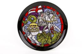 A Poole Pottery limited edition St George plate designed by Tony Morris, painted by C.F William. No.