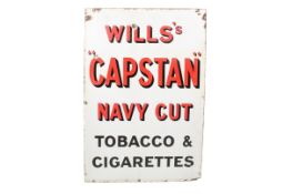 'Wills's Capstan Navy Cut' tobacco advertising enamel sign.