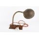 A circa 1930s gooseneck desk lamp with a cast metal rectangular base. - Image 3 of 3