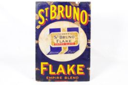 'St Bruno Flake Empire Blend' tobacco enamel advertising sign.