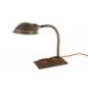 A circa 1930s gooseneck desk lamp with a cast metal rectangular base. - Image 1 of 3