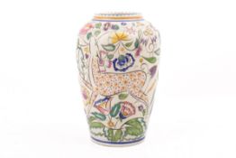 A 20th Century Poole Pottery 'Persian Deer' vase designed by Truda Adams.