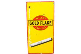 'Wills's Gold Flake' cigarettes enamel advertising sign. 45.5cm x 91.