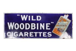 'Wild Woodbine Cigarettes' enamel advertising sign. 121.5cm x 45.