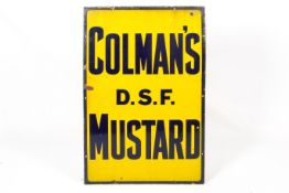 'Coleman's D S F Mustard' enamel advertising sign.