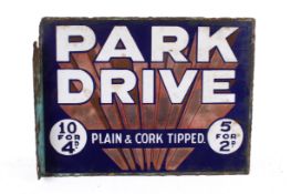 'Park Drive / Gallaher's Condor Twist', double sided and flanged enamel advertising sign. 40.