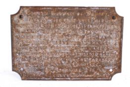 County Council Dorset - cast metal bridge plaque. 45.5cm x 30.