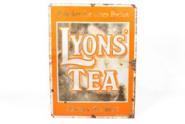 'Lyons' Tea Always The Best' enamel advertising sign. 76.