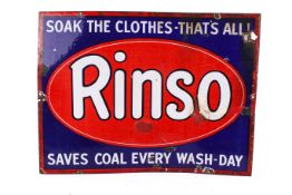 Rinso enamel point of sale advertising enamel sign. 61cm x 45.