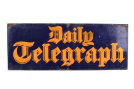 Daily Telegraph blue enamel advertising sign.