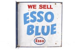 'Esso Blue', double sided and flanged, enamel advertising sign.