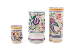Three assorted mid-century Poole Pottery vases.