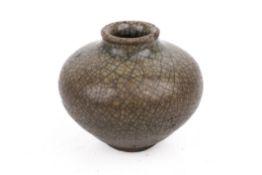 A Chinese, possibly Song or Ming dynasty ge ware water jarlet.