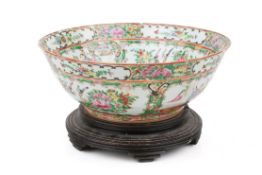 A circa 1900 Chinese Canton enamel porcelain bowl.
