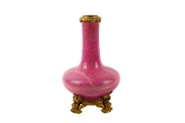 An early 19th century Chinese mottled pink vase.