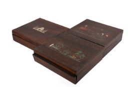 Three early 20th century Indian collector's boxes.