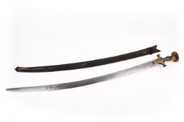 A 19th century Indian talwar sword.