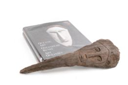 Book: Anthony JP Meyer, 'Oceanic Art', two volumes, and a tribal style wood carving.