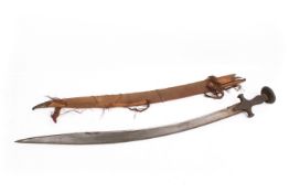 A 19th century Indian tulwar sword.